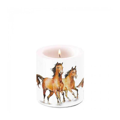 Bougie d'ambiance petits chevaux sauvages