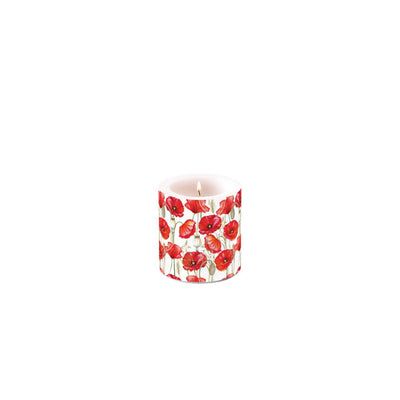 Bougie Ambiente petit coquelicot blanc