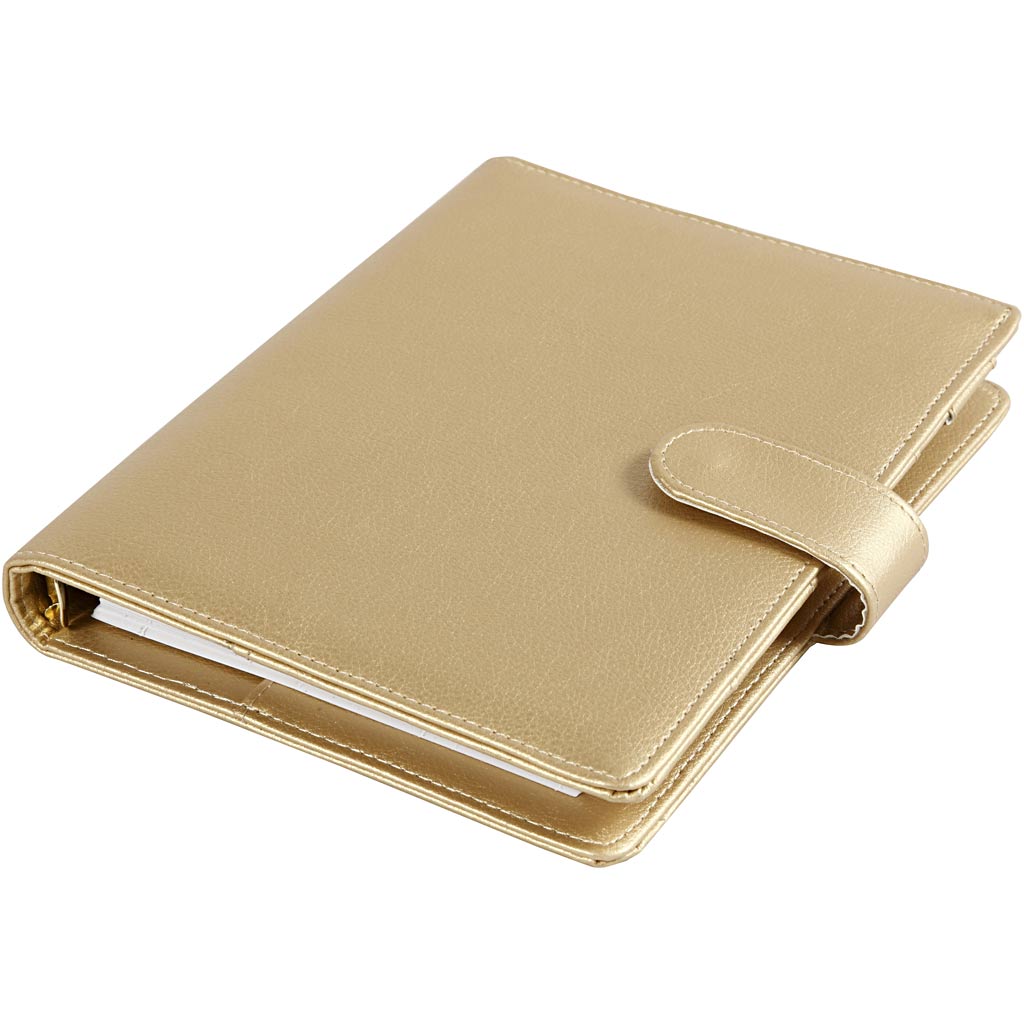 Creativ company planificateur bullet journal, taille 19x23,5x4 cm, classeur à anneaux, or, 1 pièce