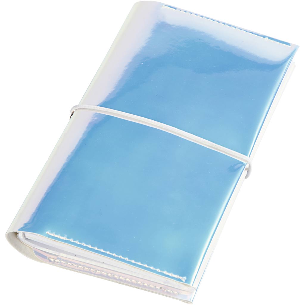 Creativ company Planner bullet journal, taille 10x18x1,5 cm, fermeture élastique, holographique, 1 pièce