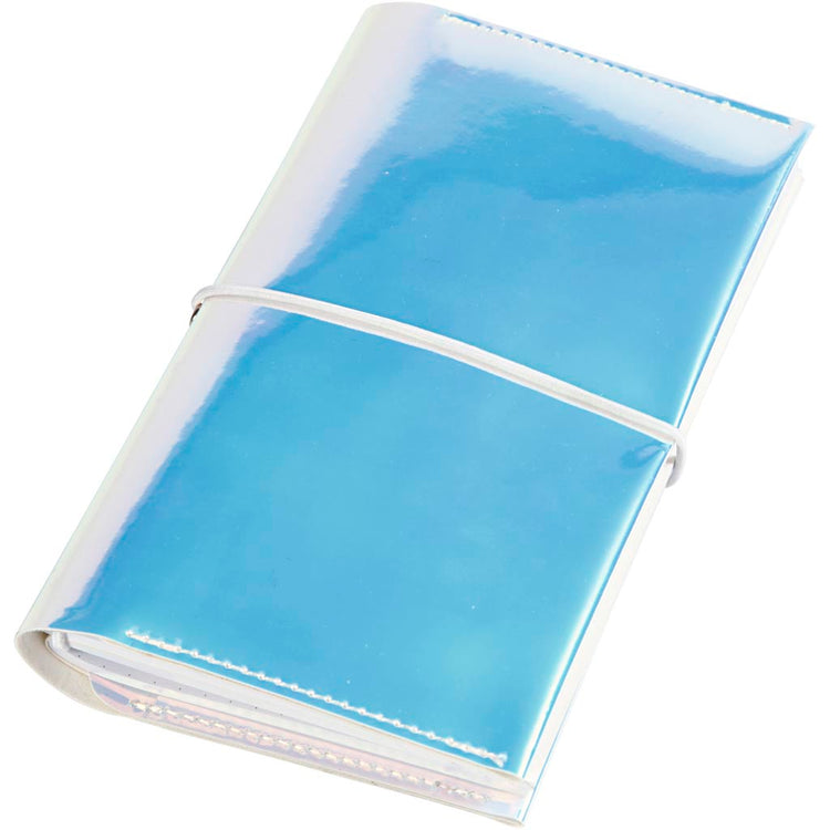 Creativ company Planner bullet journal, taille 10x18x1,5 cm, fermeture élastique, holographique, 1 pièce