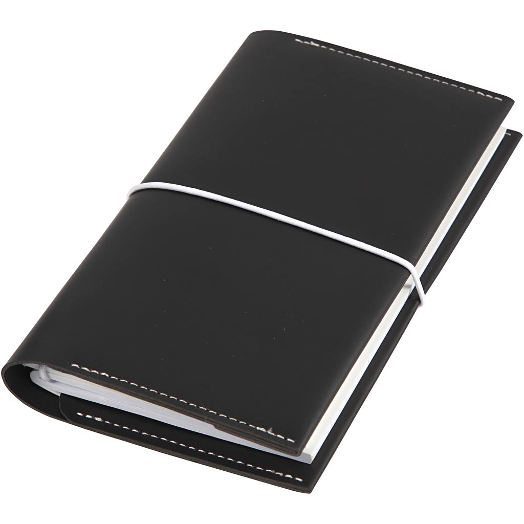 Bullet Journal Creativ Company Planner, taille 10x18x1,5 cm, fermeture élastique, noir, 1 pièce