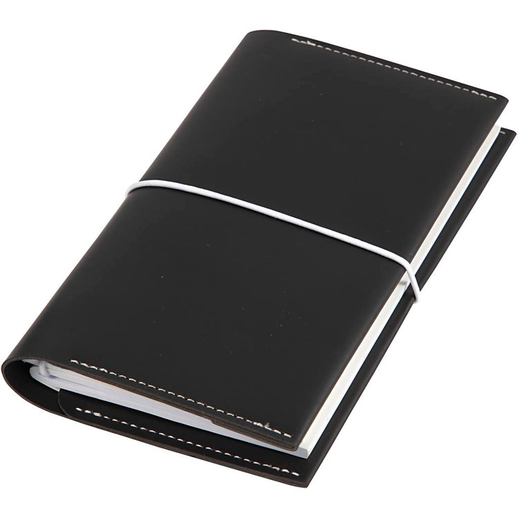 Bullet Journal Creativ Company Planner, taille 10x18x1,5 cm, fermeture élastique, noir, 1 pièce