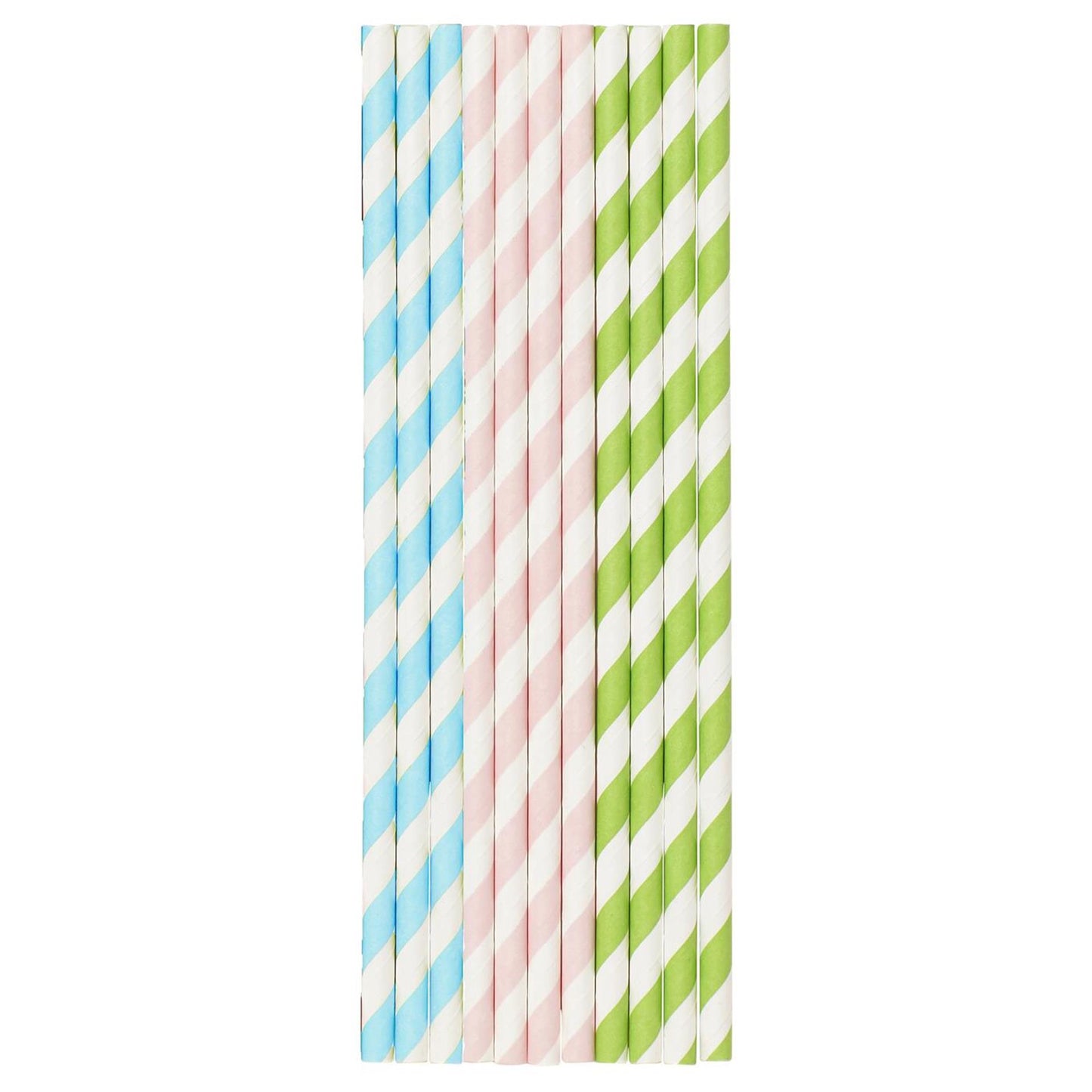Duni pailles en papier pastels 20cm 25pcs