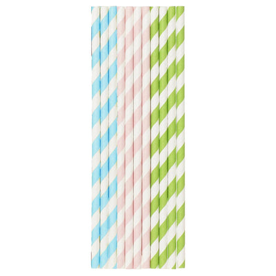 Duni pailles en papier pastels 20cm 25pcs