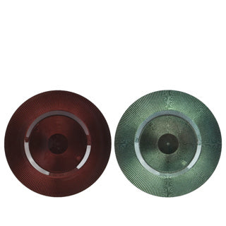 Kaemingk déco assiette bouchon 2col assdia33cm x h.1.5cm | 6 pièces