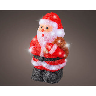 LED Père Noël acrylique stable extérieur longueur 16,5 cm x l.22 cm x h.36 cm