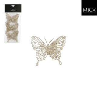 Edelman pince papillon champagne 3 pièces - l10xw8cm | 4 pièces