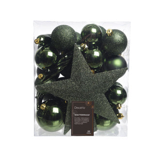 Kaemingk Boules de Noël en polystyrène mat, brillant, mélange de paillettes dia8cm