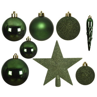 Kaemingk Boules de Noël en polystyrène mat, brillant, mélange de paillettes dia8cm