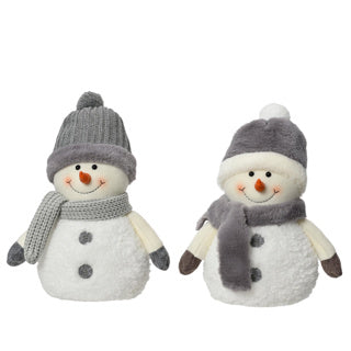 Kaemingk bonhomme de neige polyester 2assl.20cm x l.12cm x h.29cm