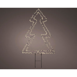 Arbre micro LED en métal stable longueur extérieure 1 cm x l.45 cm x h.60 cm