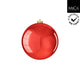 Boule Edelman incassable rouge brillant - d15cm | 4 pièces