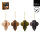 Ornement oignon drop off blanc d.vert beige violet 4 pièces fsc mix - h10xd8cm | 4 pièces
