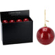 Boule de Noël 80mm rouge pailleté | 24 pièces