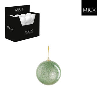Boule incassable verte présentoir 24 pièces - d8cm | 24 pièces