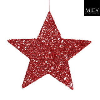 Edelman étoile suspendue rouge - d40cm | 4 pièces