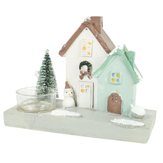 Christmas Tealight House House 3 Assorti