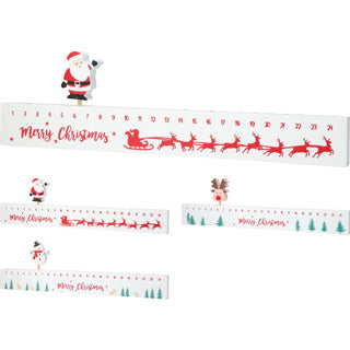 Calendrier de l'Avent 40cm blanc 3ass | 6 pièces