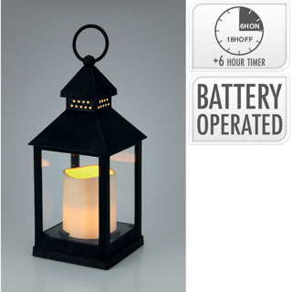 Lanterne sans feu avec bougie LED 23cm | 4 pièces
