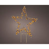 Kaemingk micro led piquet lumineux en osier longueur extérieure stable.1 cm x l.48 cm x h.54 cm