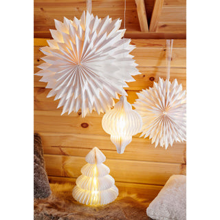 Micro LED arbre papier stable intérieur FSC mix 100% dia42cm x h.48cm