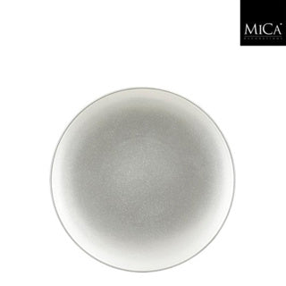 Edelman mila assiette décorative plastique recyclé argent h1,5xd25cm | 4 pièces