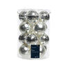 Kaemingk Boules de Noël en verre brillant, mat mixdia8cm