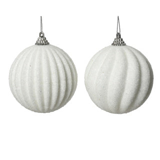 Boule de Noël sur fil de mousse 2assdia8cm | 12 pièces