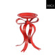 Bougeoir Edelman noeud rouge - l17xw14xh20cm | 2 pièces