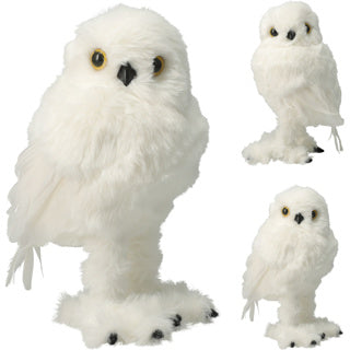 Hibou debout 24cm blanc 2ass | 4 pièces
