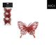 Edelman pince papillon rouge 3 pièces - l10xw8cm | 4 pièces