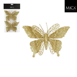 Edelman clip papillon or 2 pièces - l16xw11cm | 5 pièces
