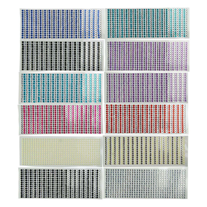 diamants en feuille d'autocollants