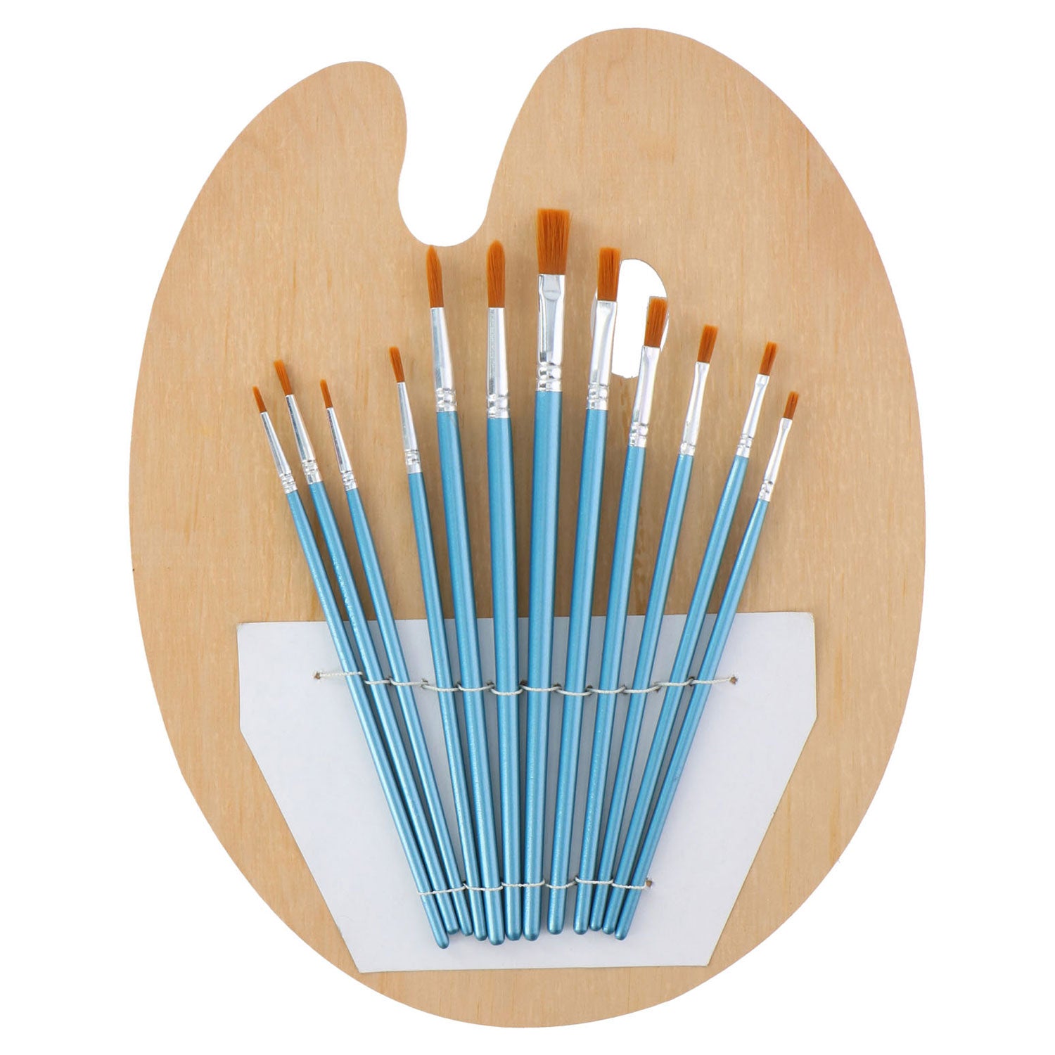Pailing Brushes avec palette de peinture en bois, 13dlg.