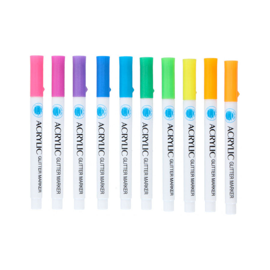 Marqueurs acryliques paillettes, 10e.