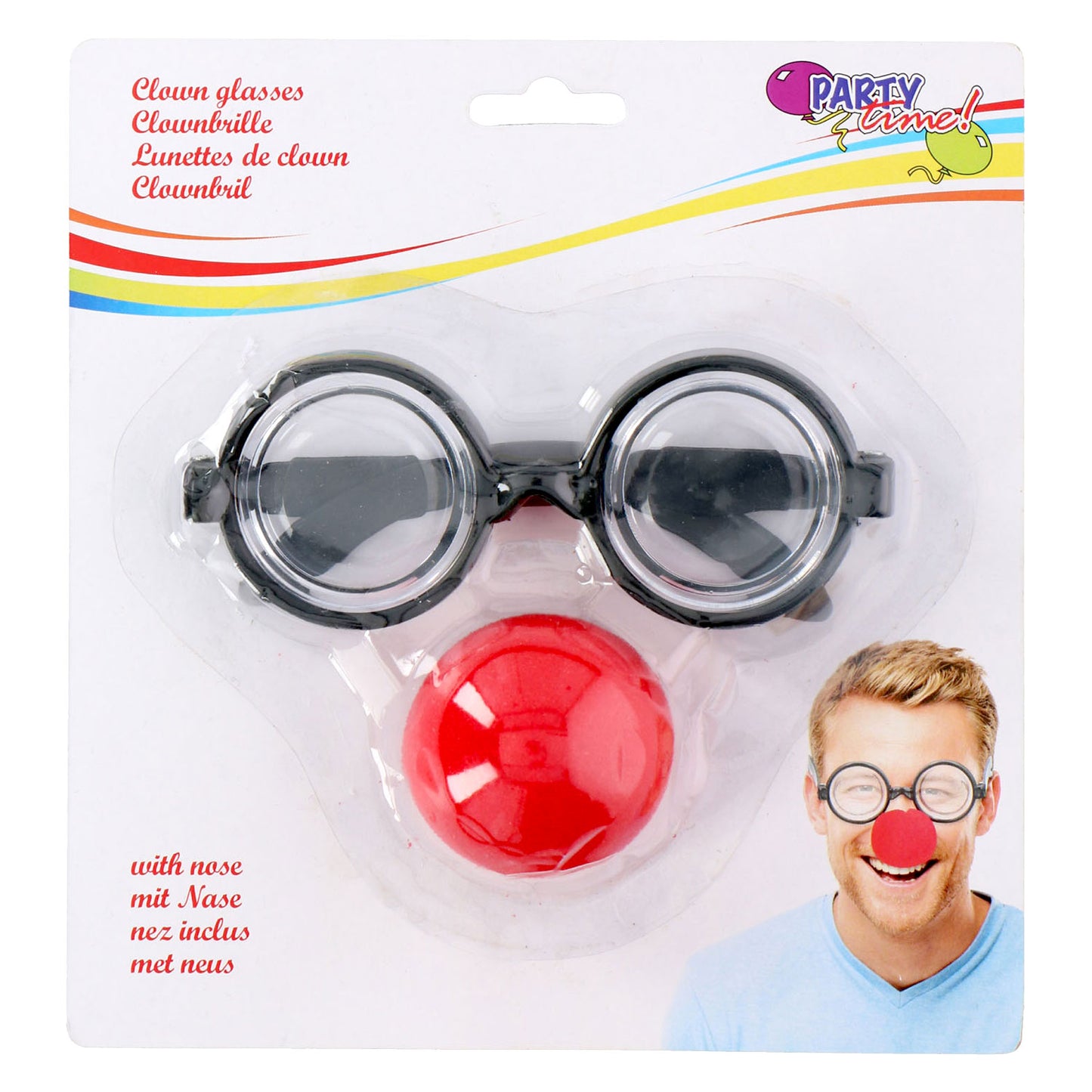 verres de clown et nez