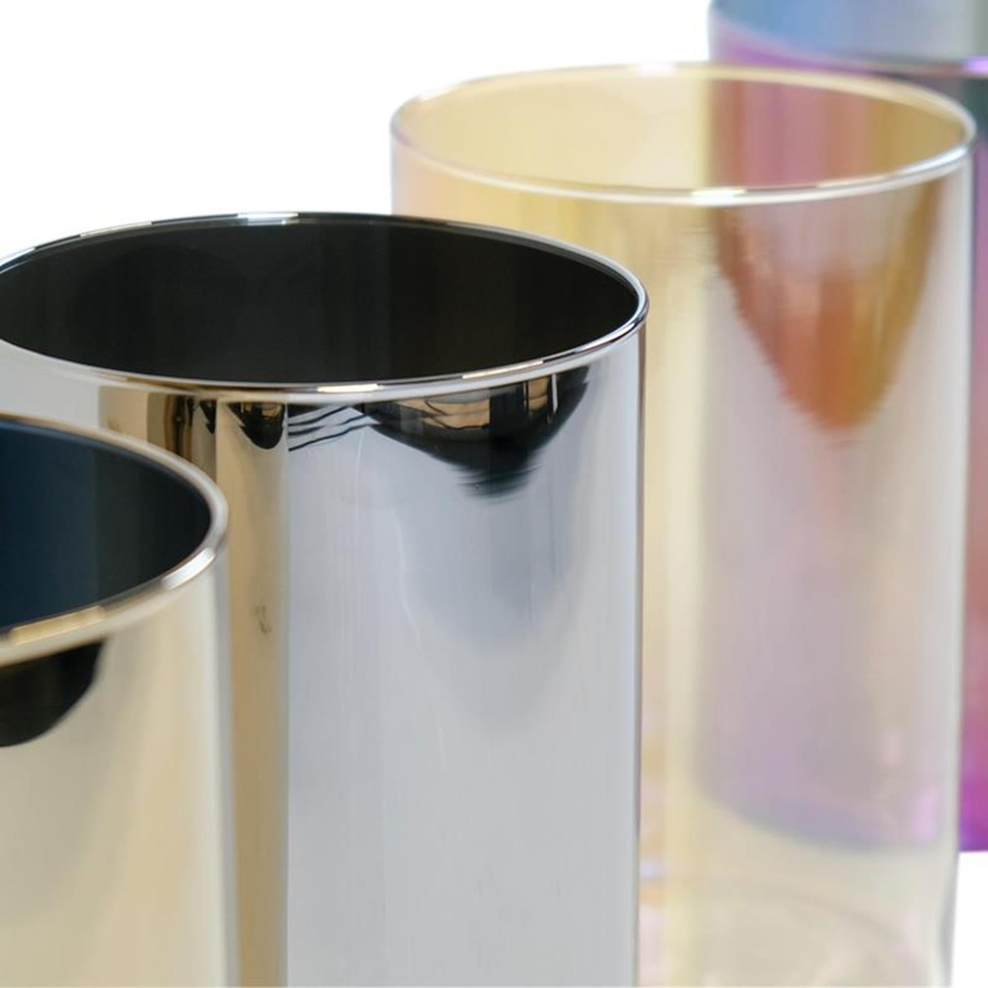 Vase cylindre en verre Hatchet Levi verre brillant ø14xh20cm