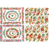 Creativ company images vintage, petites fleurs, feuille 16,5x23,5 cm, 2 feuilles 1 boîte