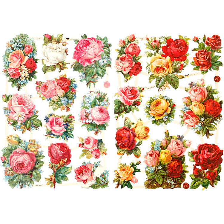 Creativ company images vintage, roses, feuille 16,5x23,5 cm, 2 feuilles 1 boîte