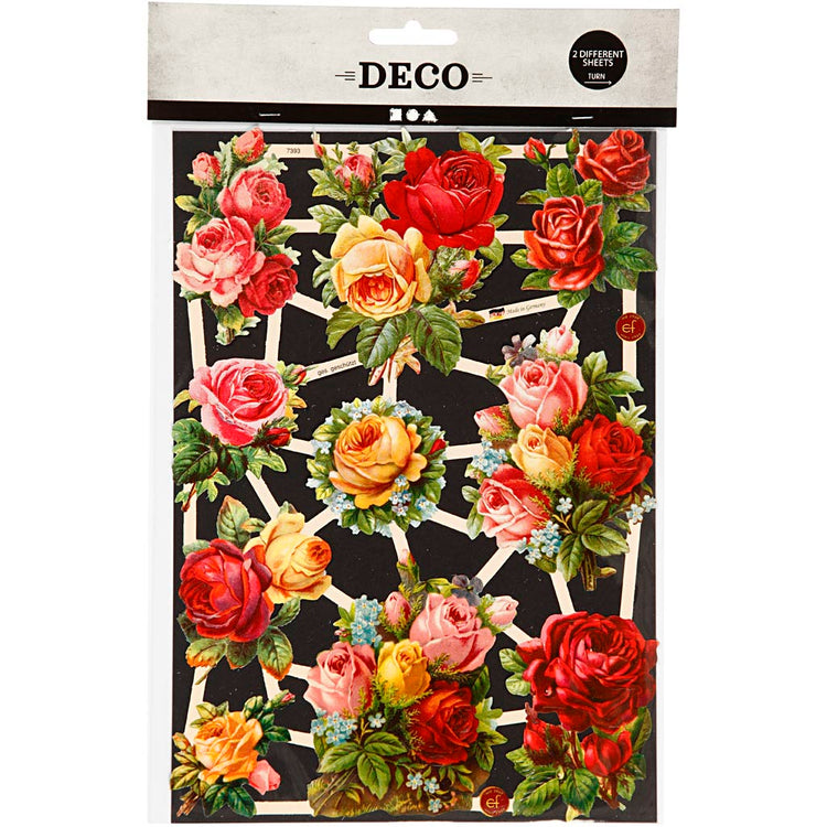 Creativ company images vintage, roses, feuille 16,5x23,5 cm, 2 feuilles 1 boîte