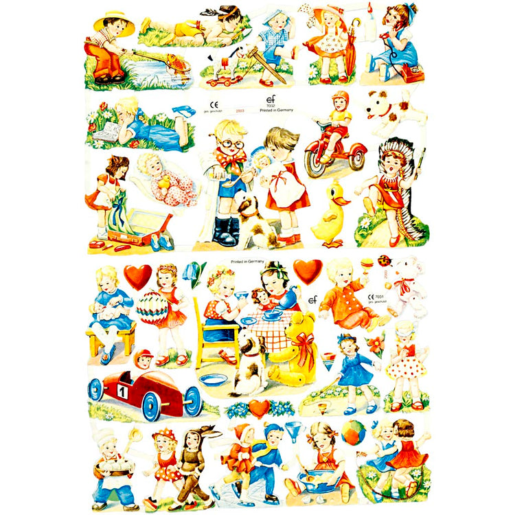 Creativ company images vintage, enfants, feuille 16,5x23,5 cm, 2 feuilles 1 boîte
