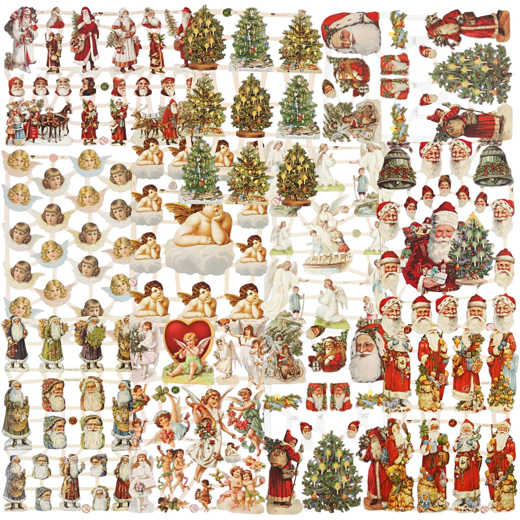 Creativ company images vintage, Noël, feuille 16,5x23,5 cm, 30 feuilles 1 boîte