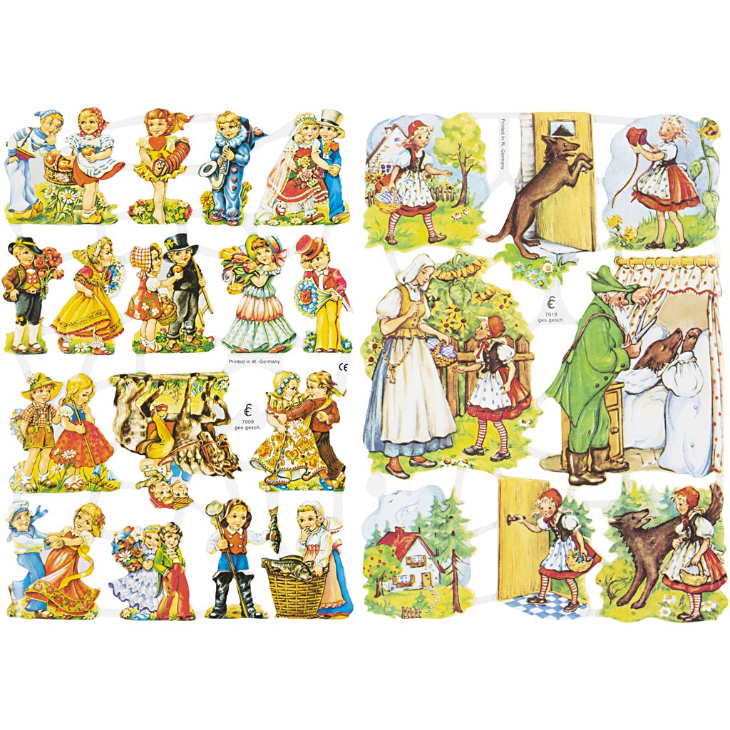 Creativ company images vintage, conte de fées, feuille 16,5x23,5 cm, 2 feuilles 1 boîte