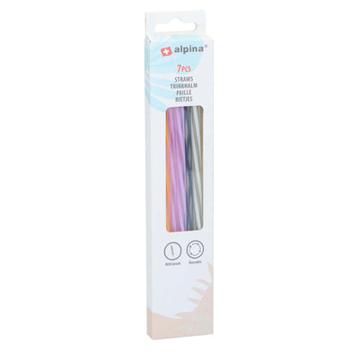 Pailles Alpina avec brosse, 7 pcs.