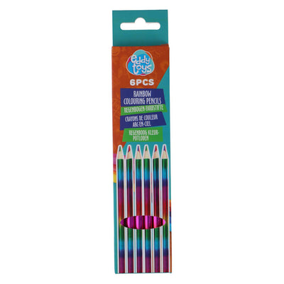Crayons de couleur arc-en-ciel 4 en 1, 6 pcs.