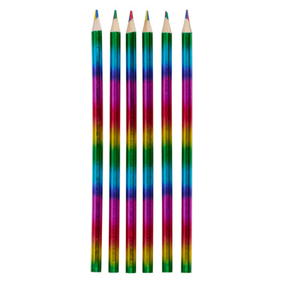 Crayons de couleur arc-en-ciel 4 en 1, 6 pcs.