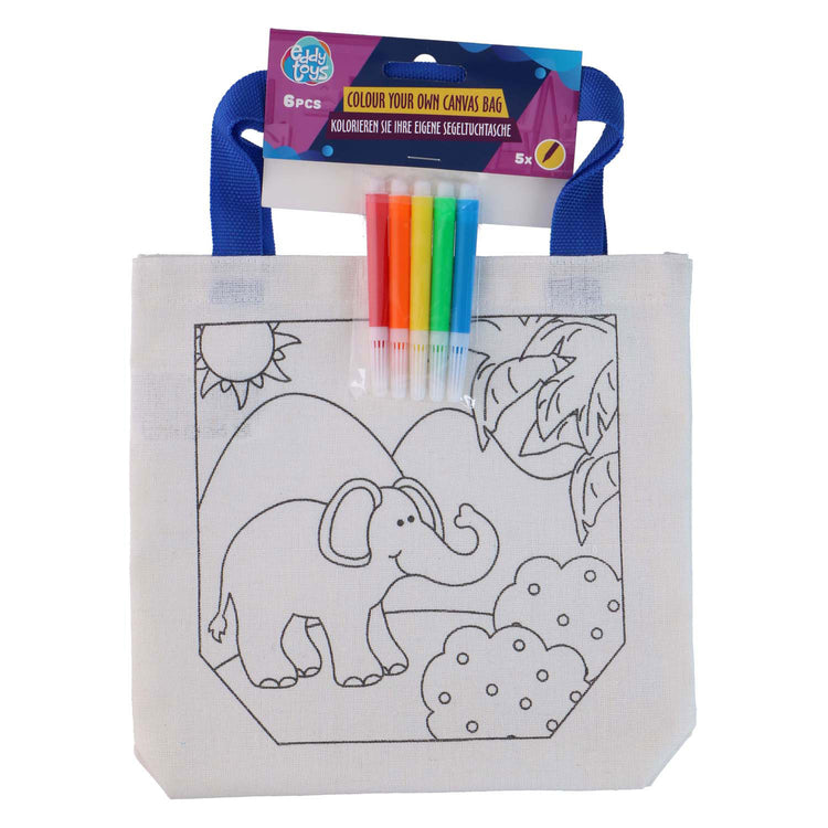 Sac en coton avec 5 marqueurs
