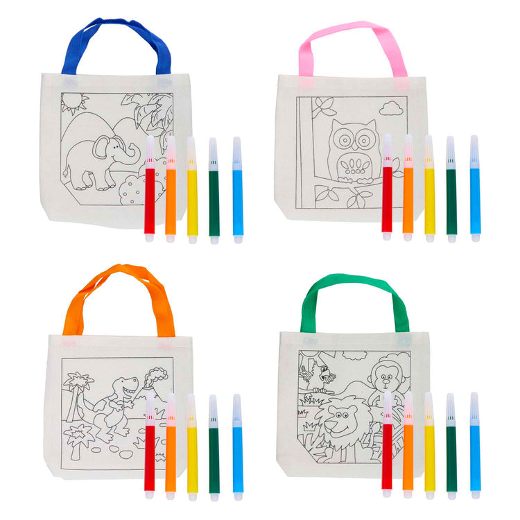 Sac en coton avec 5 marqueurs