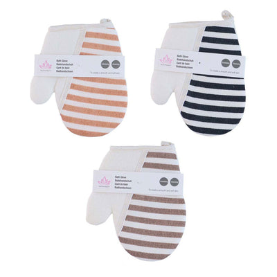 Rayures des gants de bain